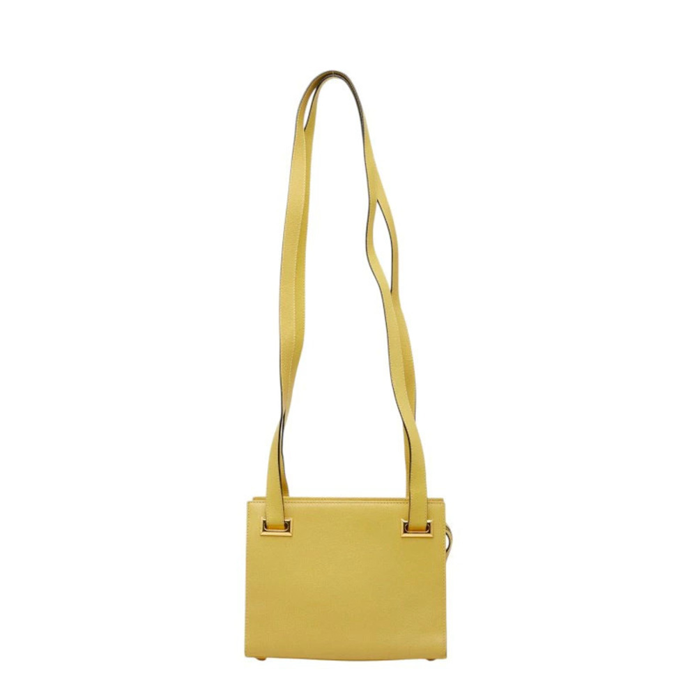 Salvatore Ferragamo 2way Shoulder Bag yellow leather
